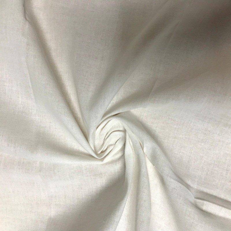 Fire Retardant Fabric Cotton Casement Optic White