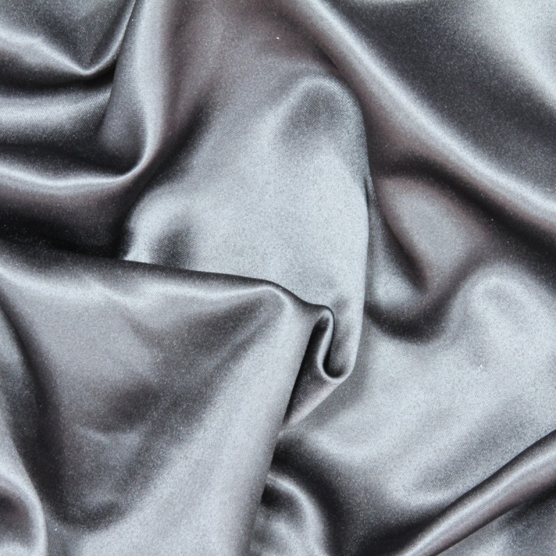 Satin Dress Fabric Black