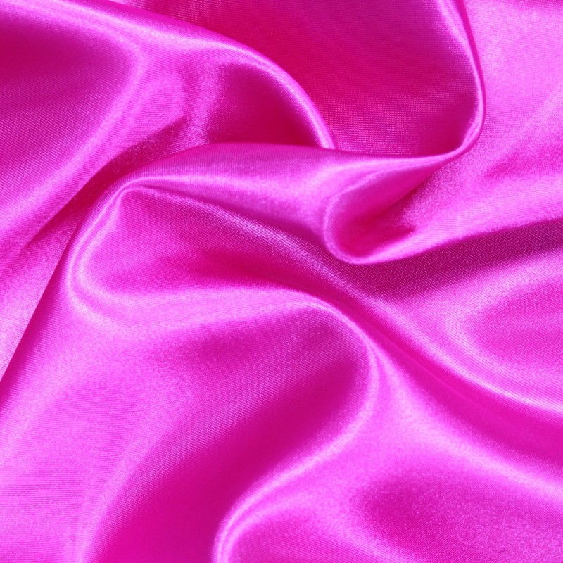 Satin Dress Fabric Bright Pink