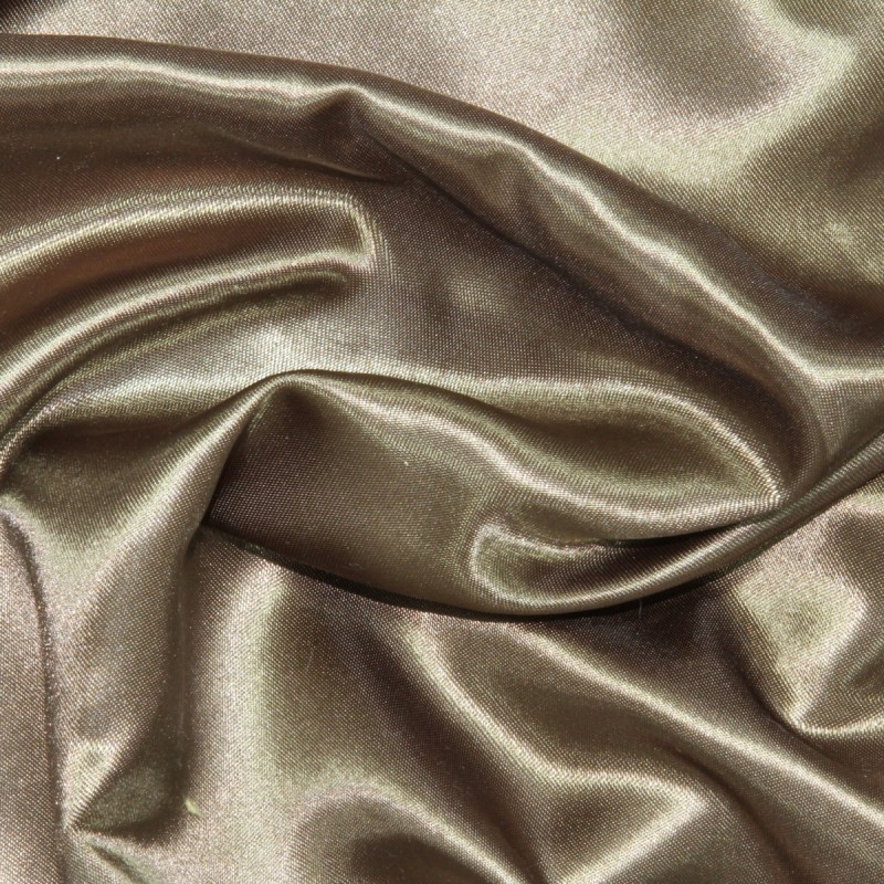 Satin Dress Fabric Khaki