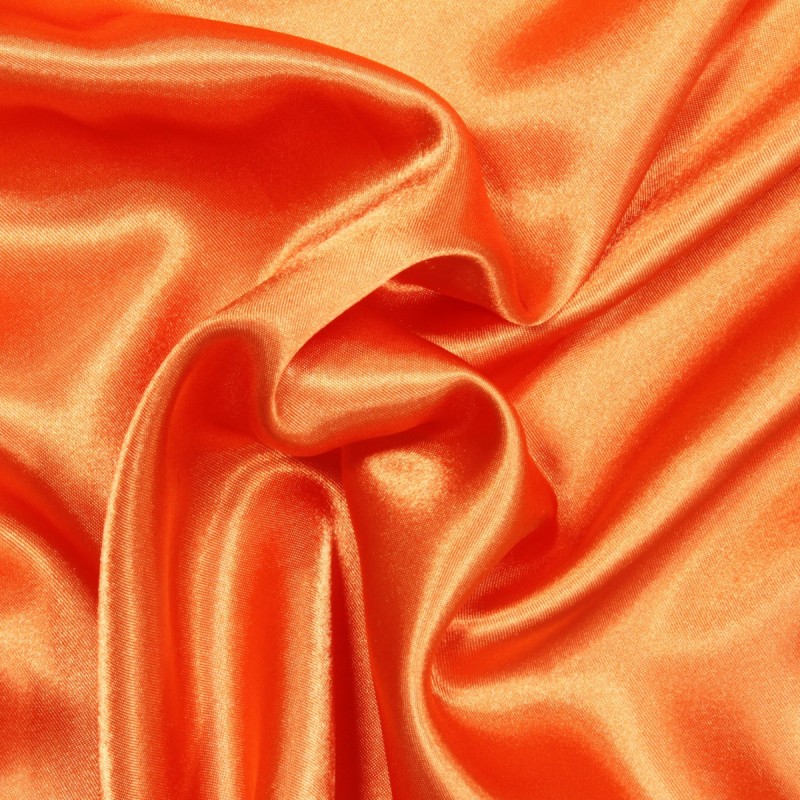 Satin Dress Fabric Orange