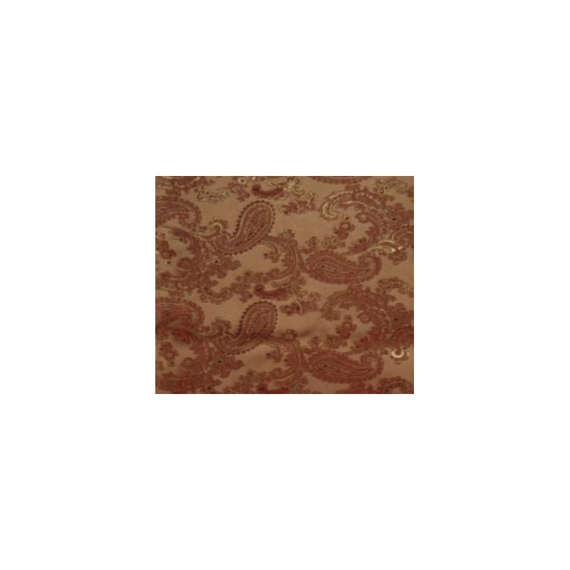 Paisley Jacquard Lining Fabric Red Rust 4