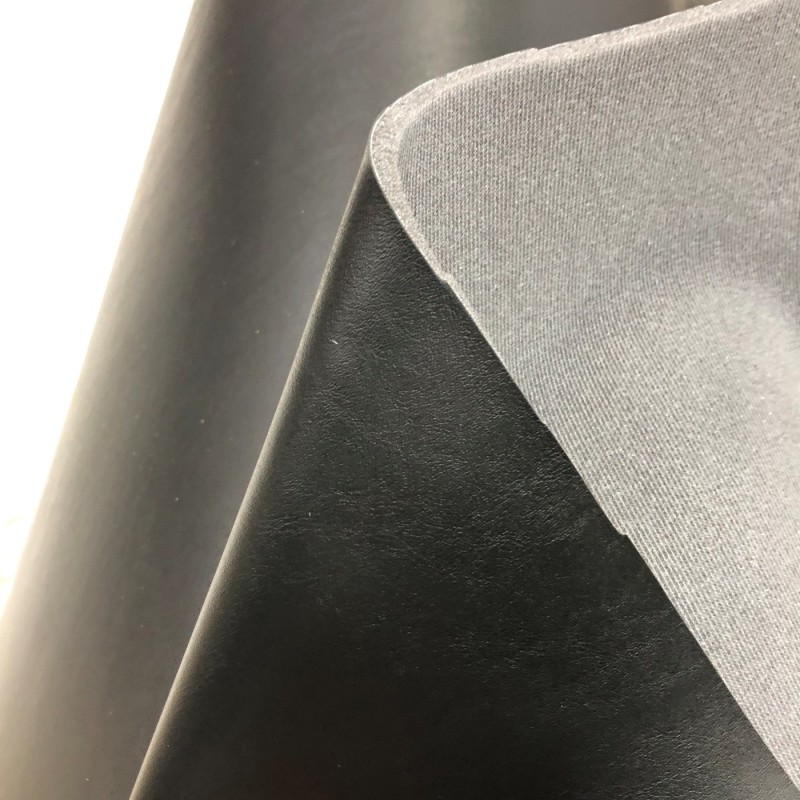 4MM Foam Backed Leatherette Fabric Black