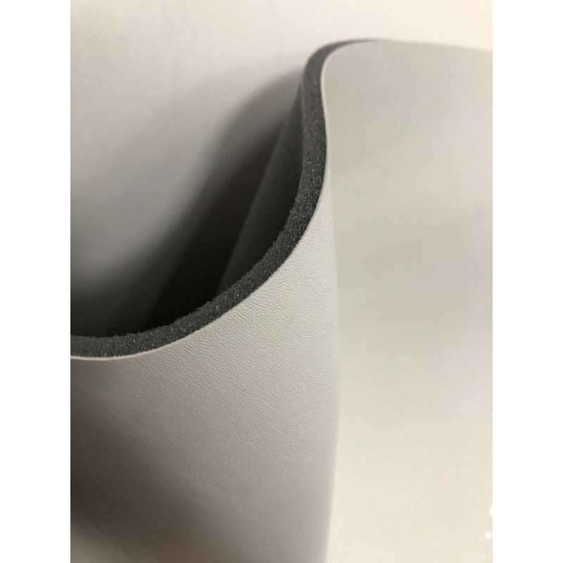 4MM Foam Backed Leatherette Fabric White