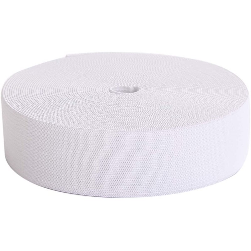 Woven Elastic 25mm White