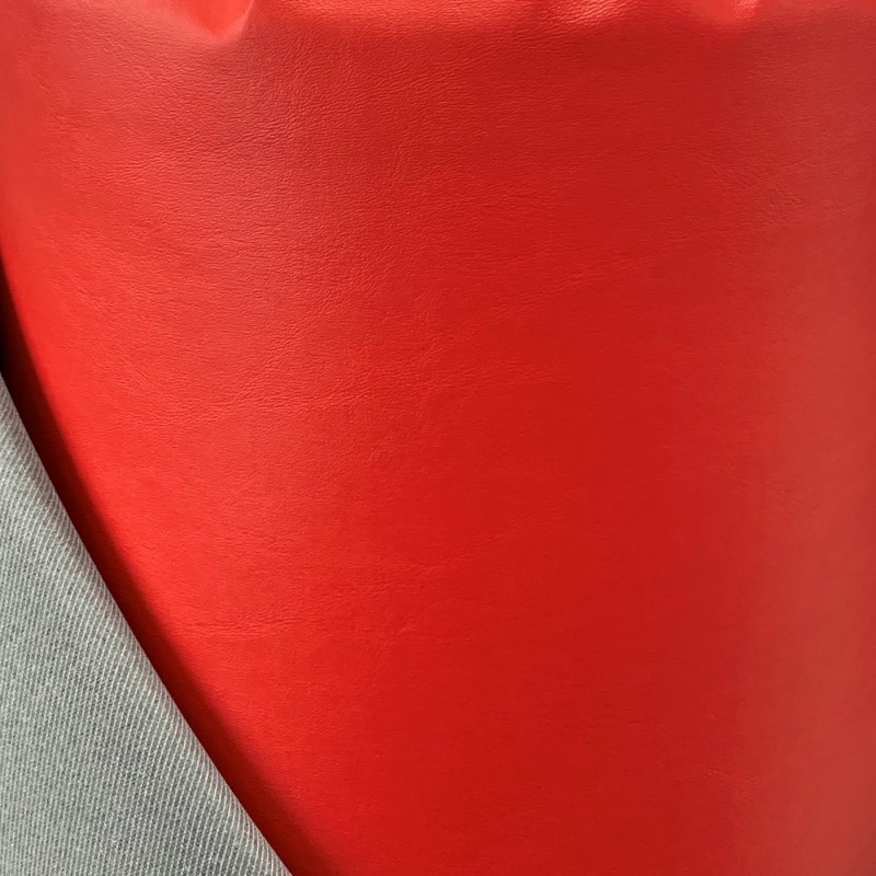 4MM Foam Backed Leatherette Fabric Red