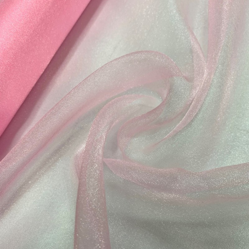 Crystal Organza Fabric Baby Pink