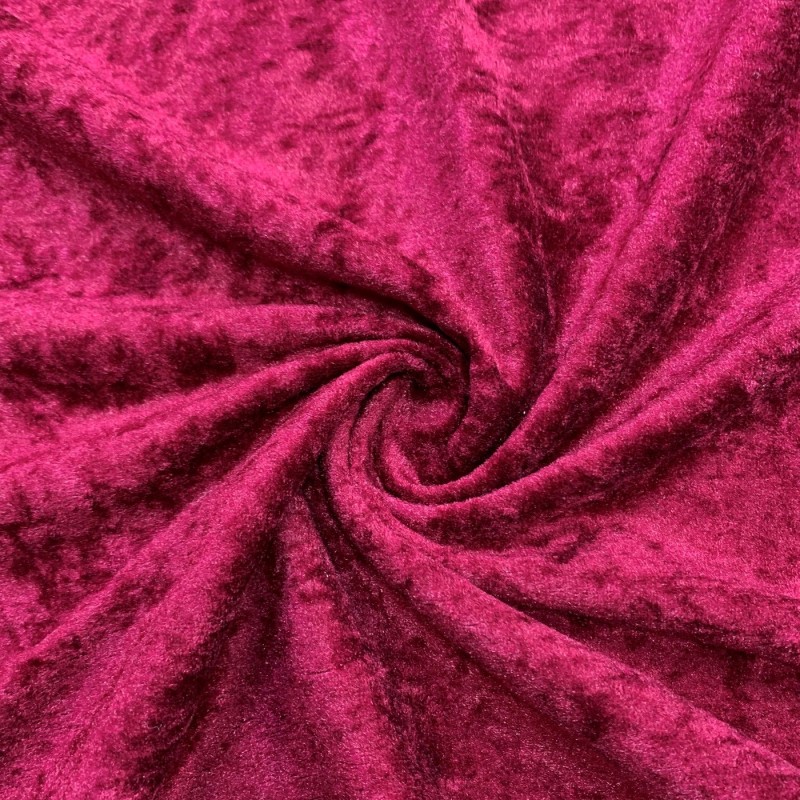 Crushed Velvet Fabric Wine