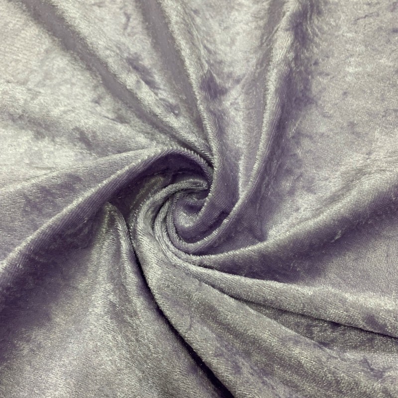 Crushed Velvet Fabric Lilac