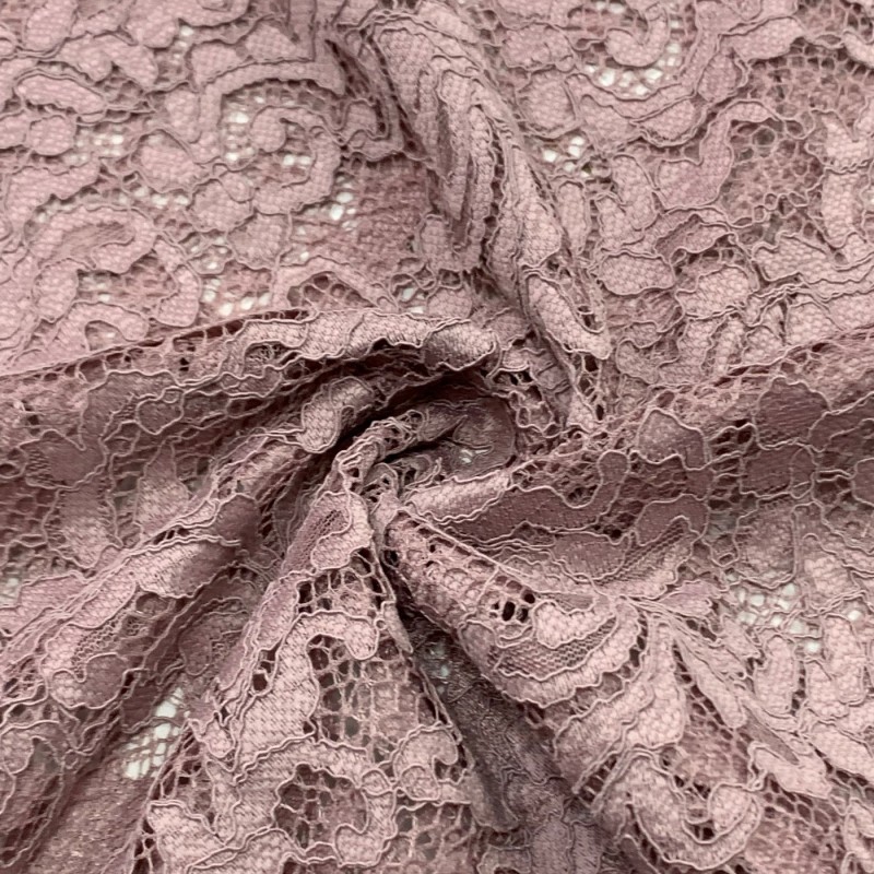 Corded Lace Fabric Dusky Pink