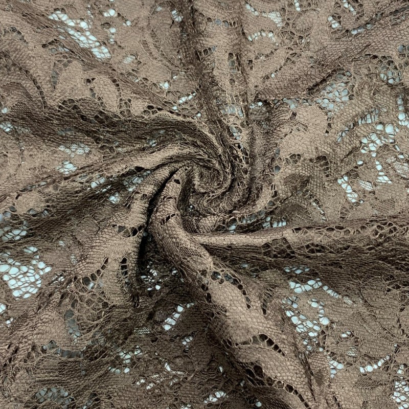 Corded Lace Fabric Light Brown