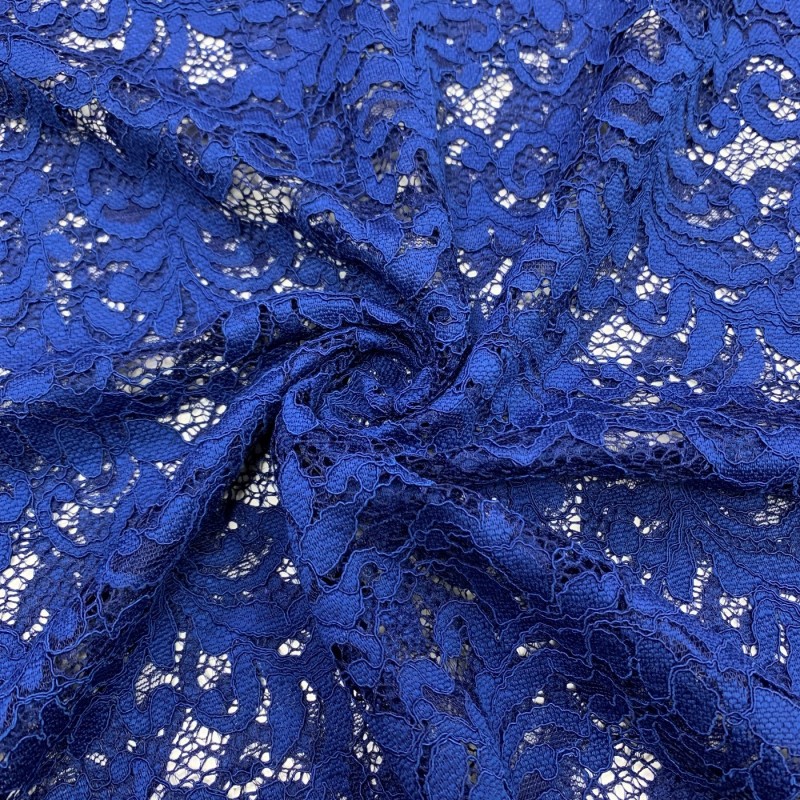 Corded Lace Fabric Royal