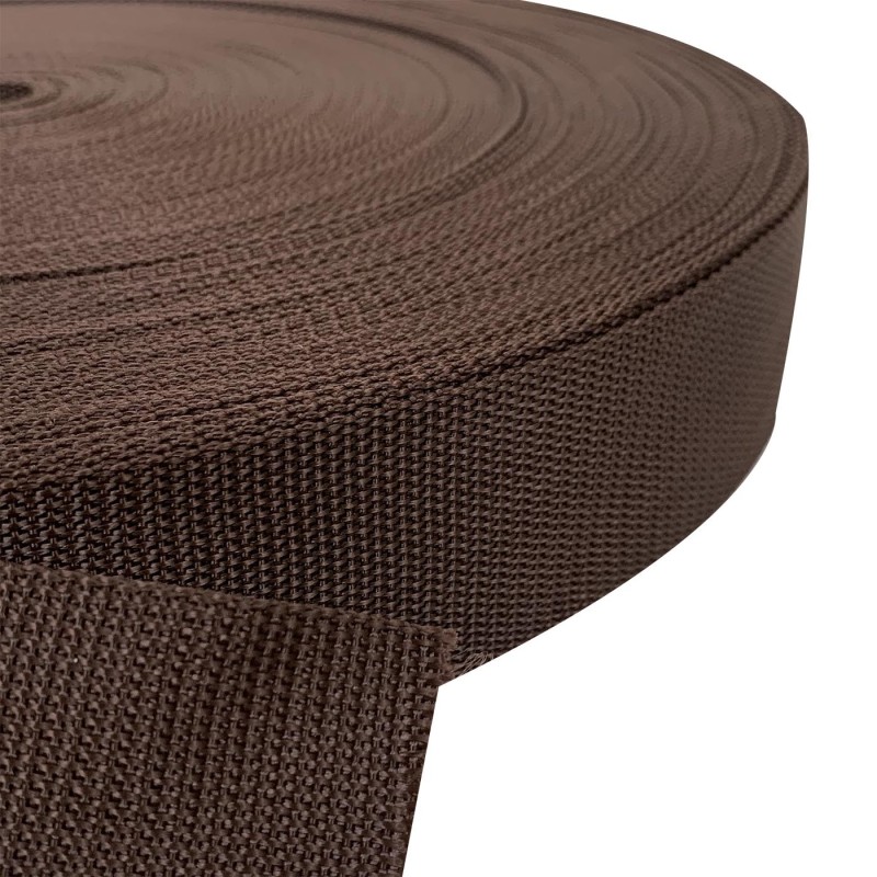 Polypropylene Webbing Straps Dark Brown