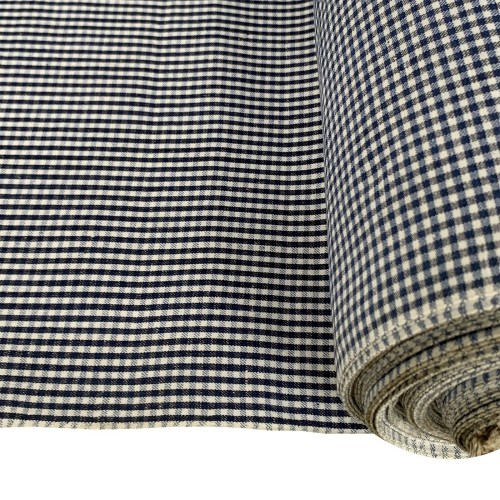 Gingham Fabric 1/8 Inch Check Blue