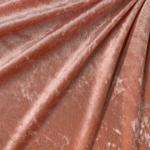 FIRE RETARDANT CRUSHED VELVET FABRIC Premium Soft Curtains Material Dress 150CM Orange