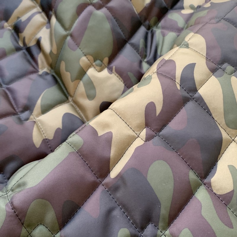 4oz Quilted Water Resistant overlap design Camo