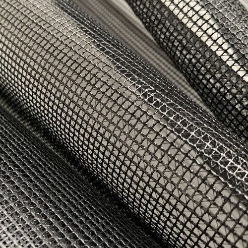 Dipped Mesh Fabric Black