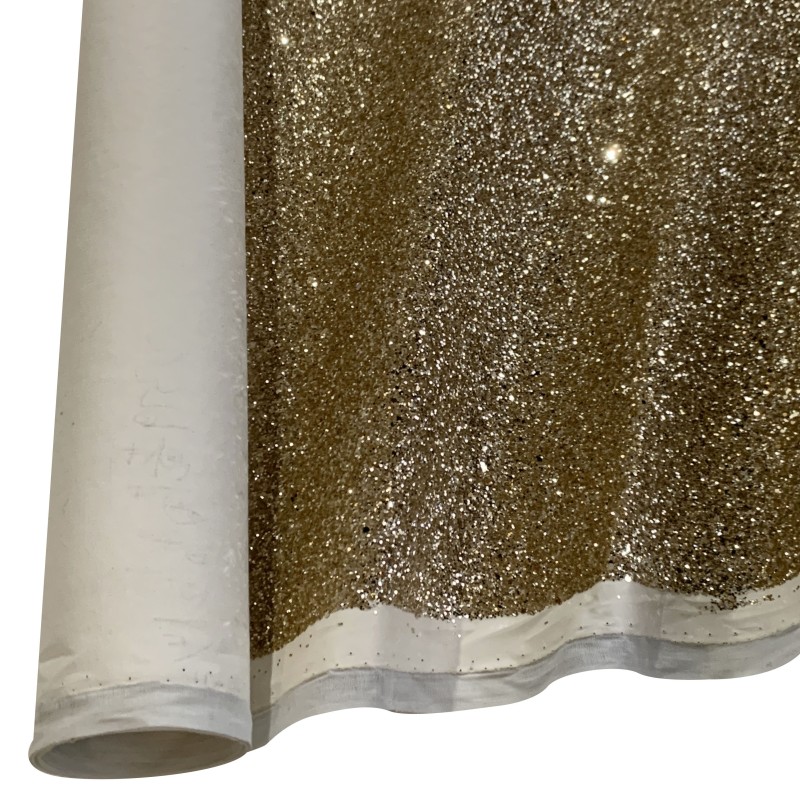 Glitter Fabric Jazz Large Flakes Gold