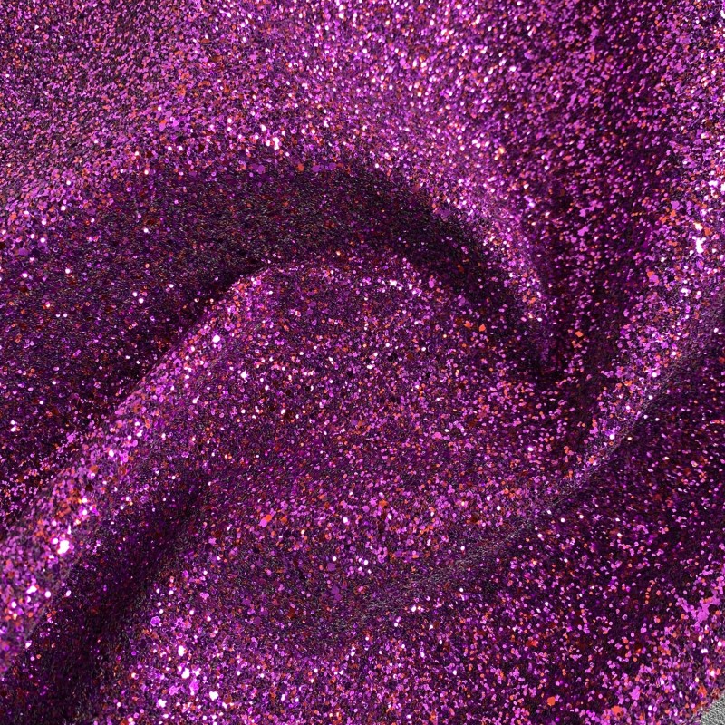 Glitter Fabric Jazz Large Flakes Purple