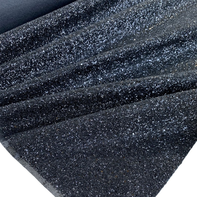 Glitter Fabric Jazz Large Flakes Black