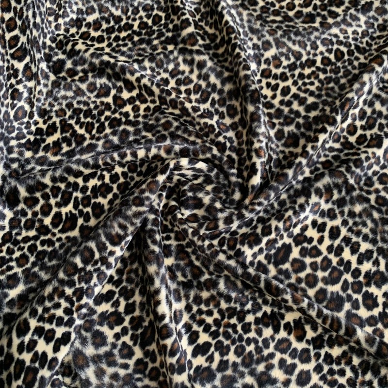 Animal Print Fur Fabric Leopard