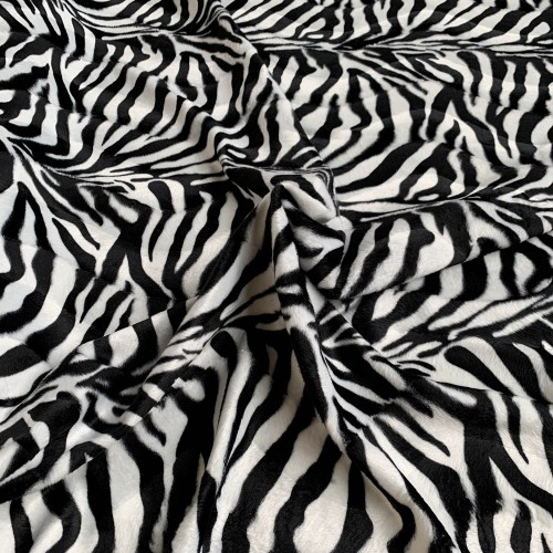 Animal Print Fur Fabric Zebra