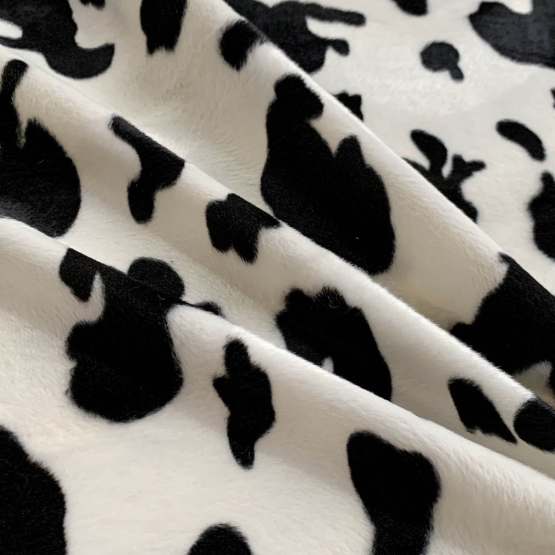 Animal Print Fur Fabric Cow