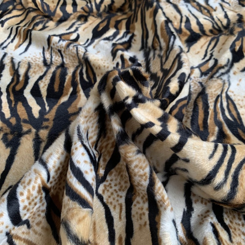 Animal Print Fur Fabric Tiger