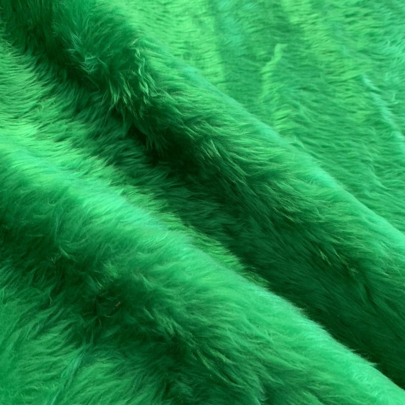 14mm Pile Fur Fabric Emerald