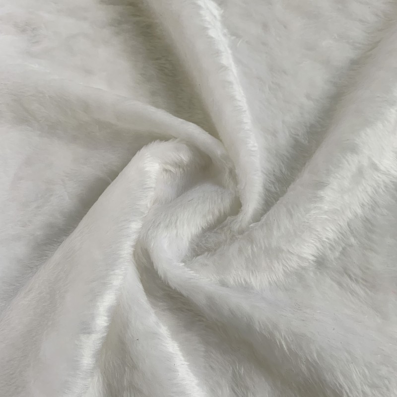 14mm Pile Fur Fabric White