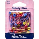 Safety Pins 34mm Assorted Colours 50 pcs