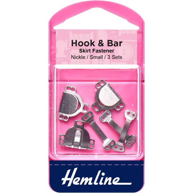 Hook & Bar Skirt & Trouser Fastener 3 Sets Nickel