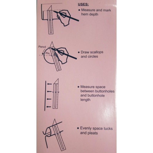 Sewing Gauge 3 in 1 Tool 1 pc uses