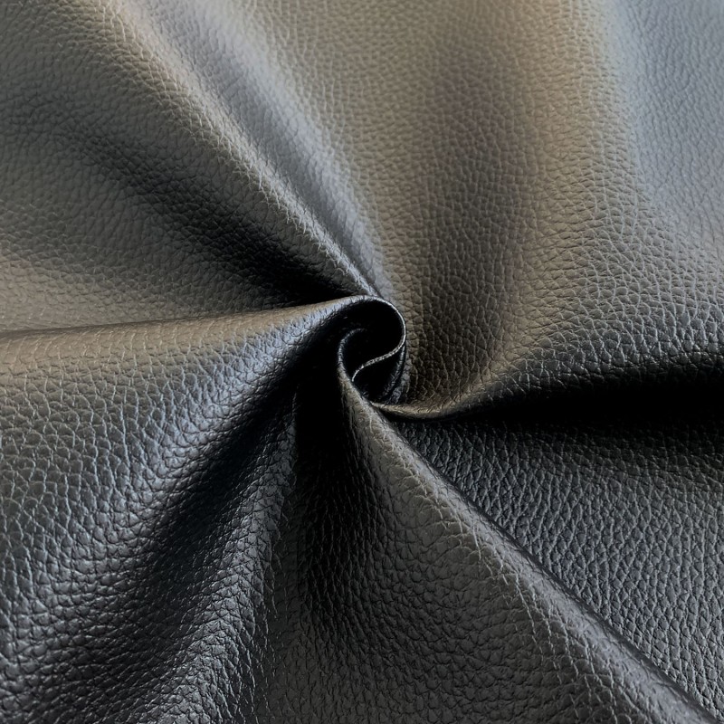 London Leatherette Fabric Textured Black