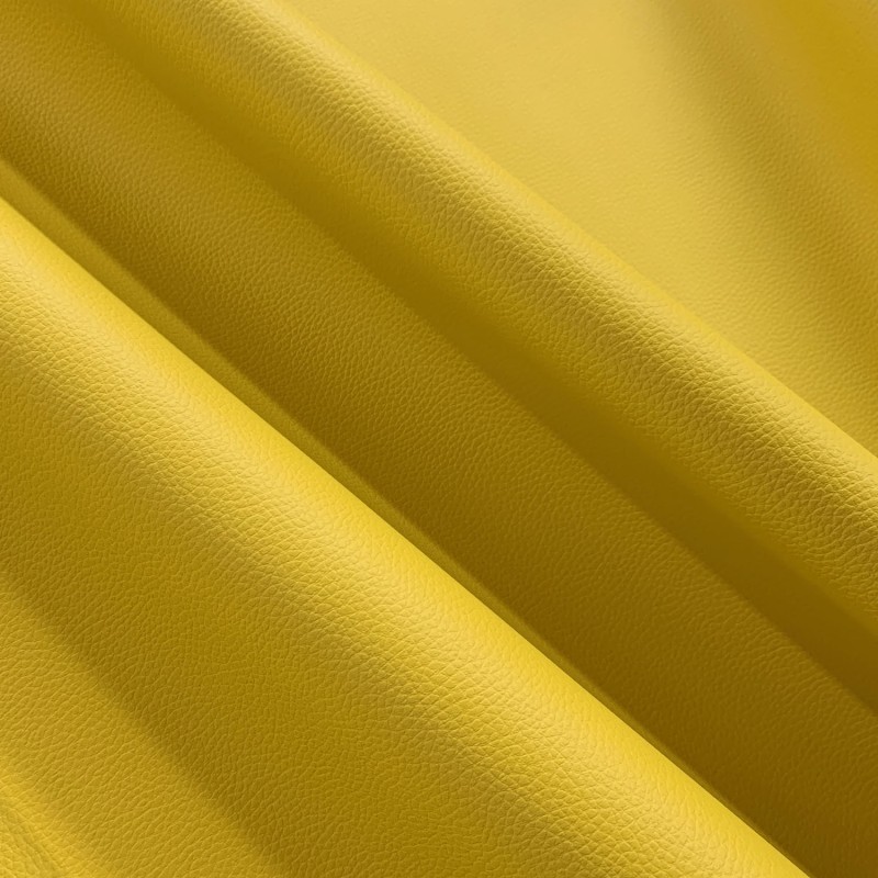 London Leatherette Fabric Textured Lemon