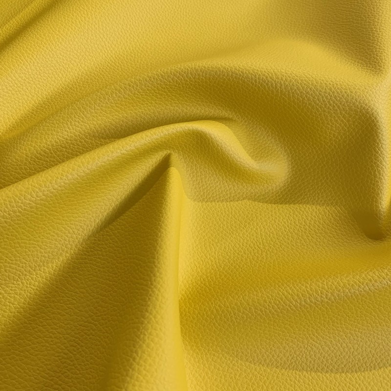 London Leatherette Fabric Textured Lemon