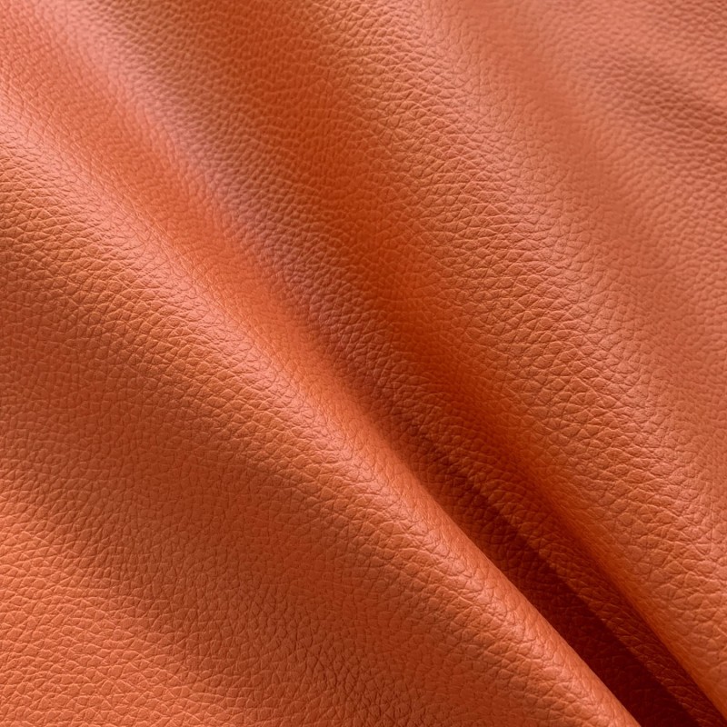 London Leatherette Fabric Textured Orange