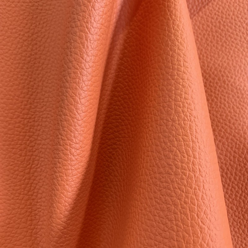 London Leatherette Fabric Textured Orange