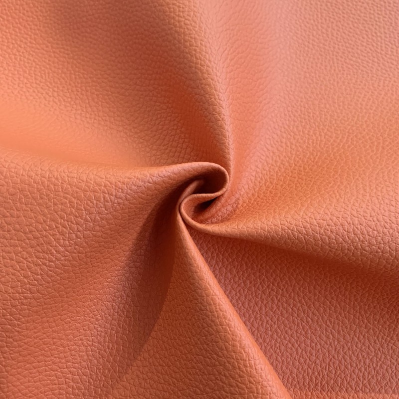 London Leatherette Fabric Textured Orange