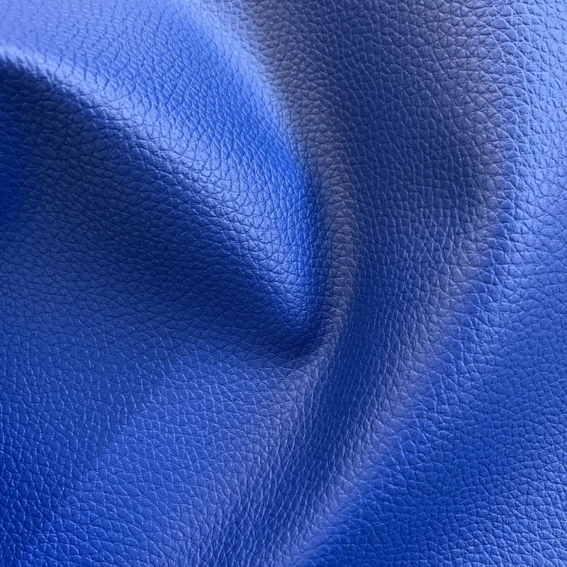 London Leatherette Fabric Textured Royal