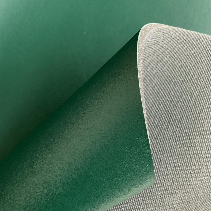 4MM Foam Backed Leatherette Fabric Forest Green