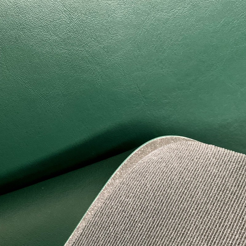 4MM Foam Backed Leatherette Fabric Forest Green