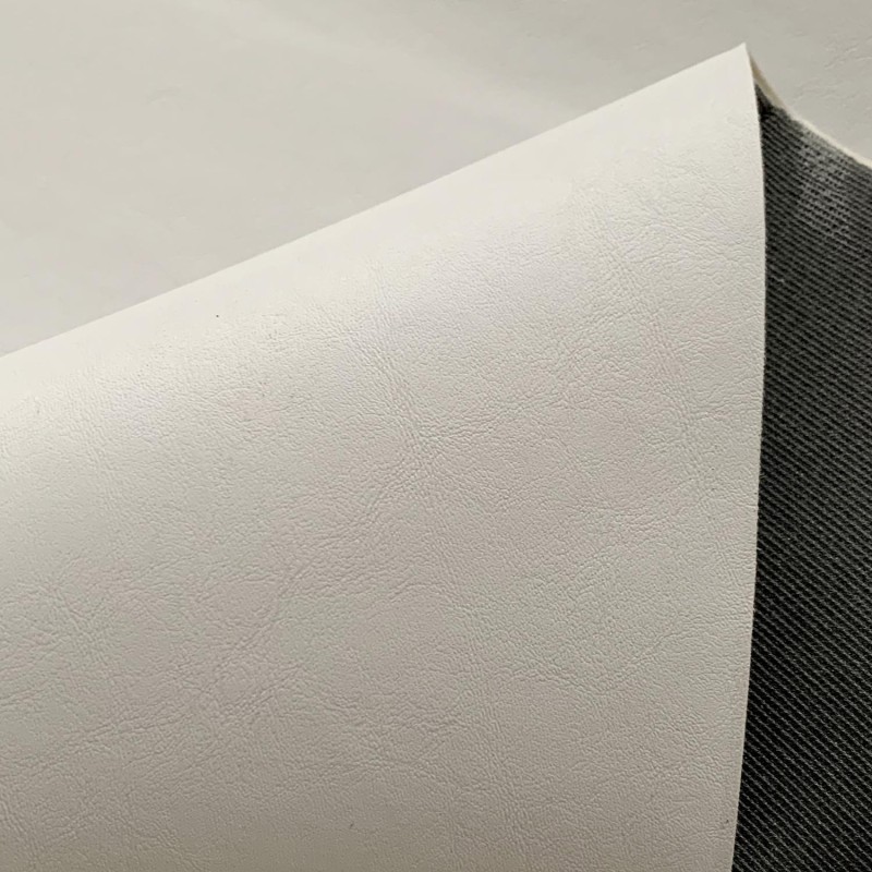 4MM Foam Backed Leatherette Fabric White