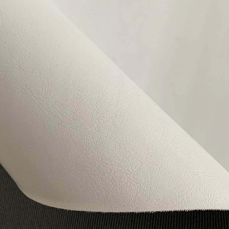 4MM Foam Backed Leatherette Fabric White