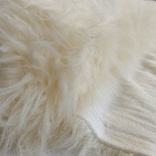 Long Pile Faux Fur Fabric Magnolia 