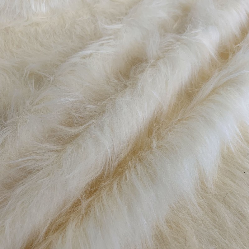 Long Pile Faux Fur Fabric Magnolia 