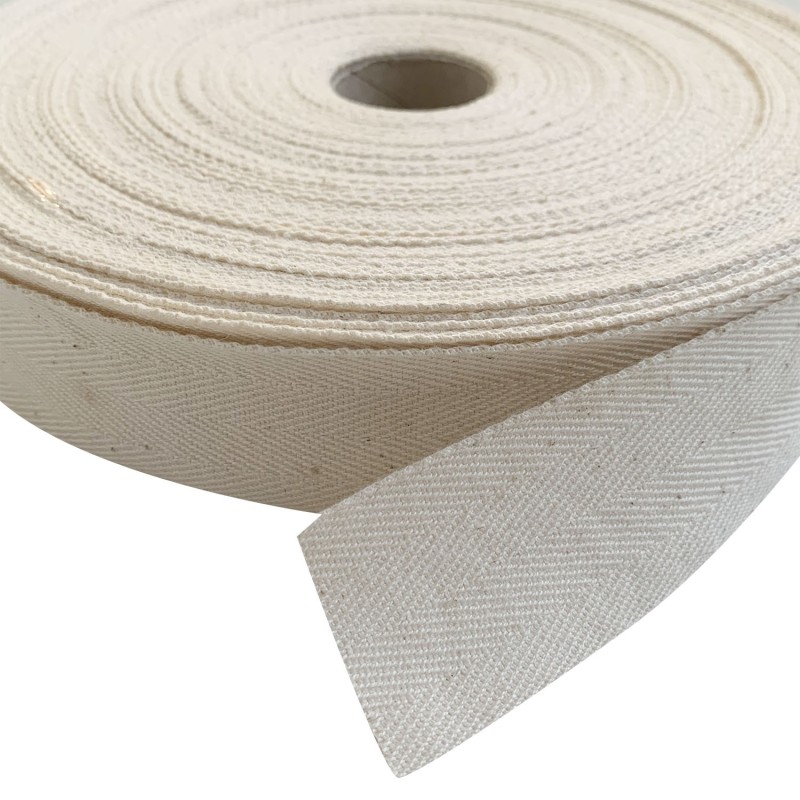 38mm Cotton Canvas Tape Natural