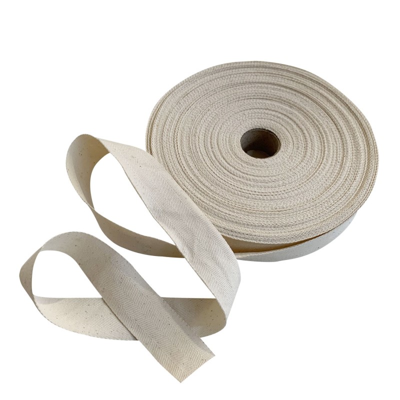 38mm Cotton Canvas Tape Natural