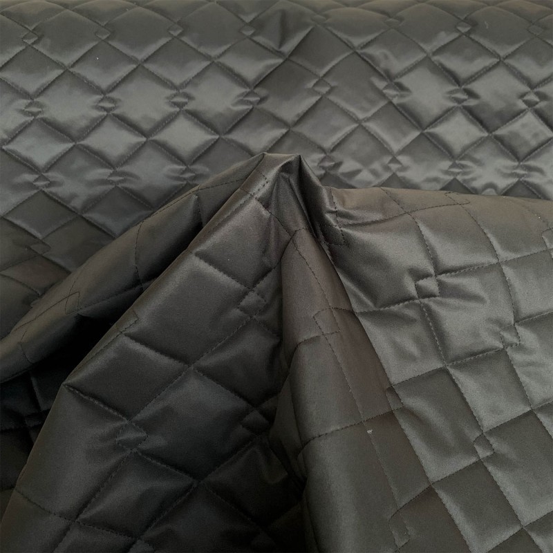 Quilted Fabric Breathable Micro Fibre Black