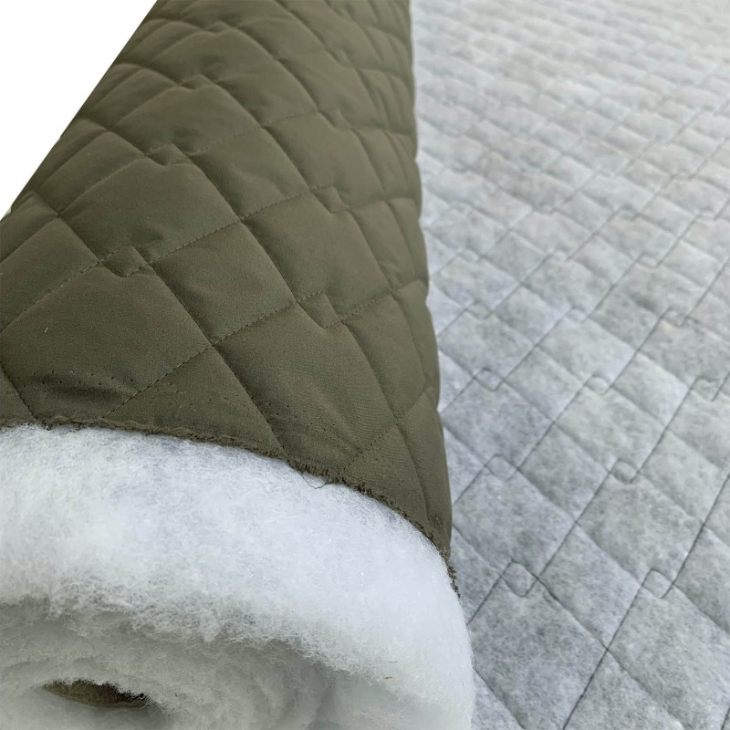 Quilted Fabric Breathable Micro Fibre Olive